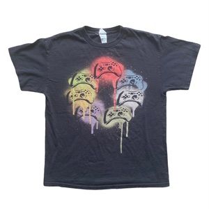 Vintage Xbox 360 controller graffiti spray paint video game tee Y2K